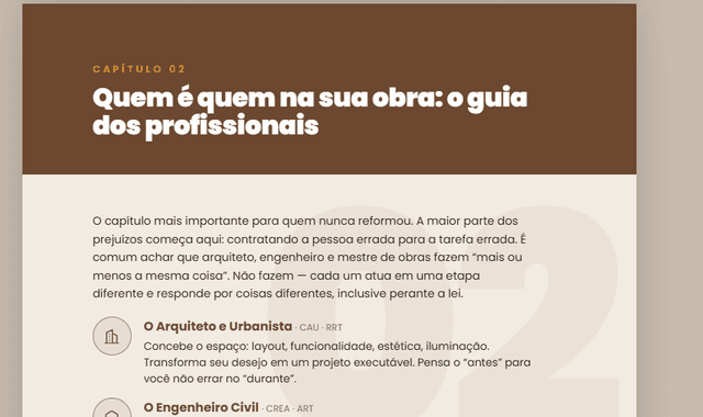 Capítulo: quem é quem na obra